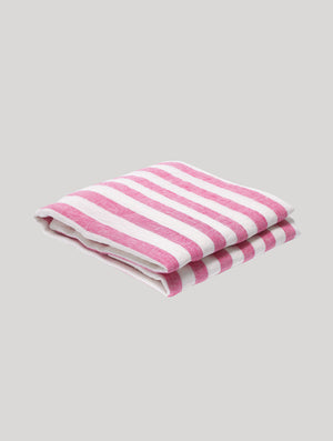 STRIPE LINEN BEACH TOWEL