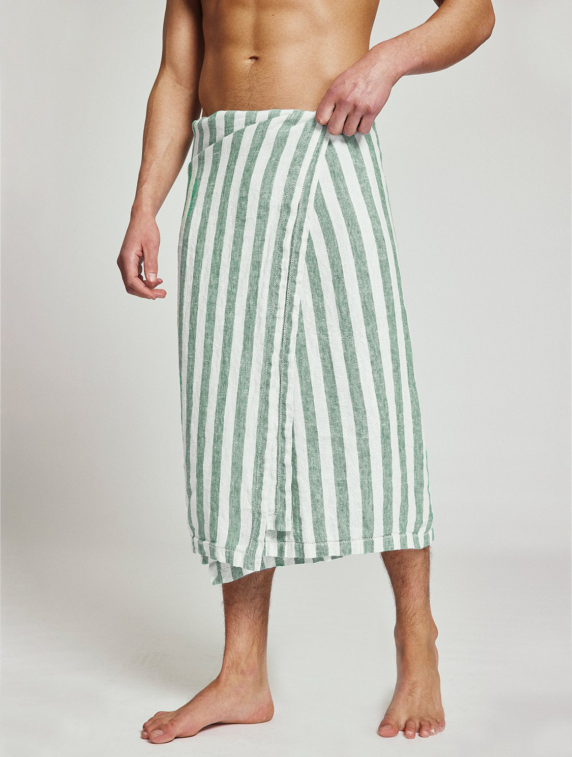 STRIPE LINEN BEACH TOWEL