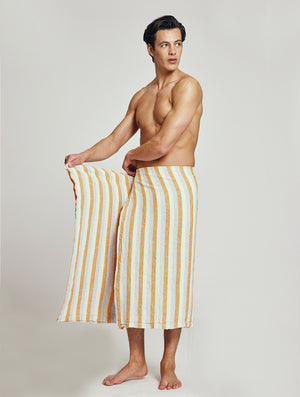 STRIPE LINEN BEACH TOWEL