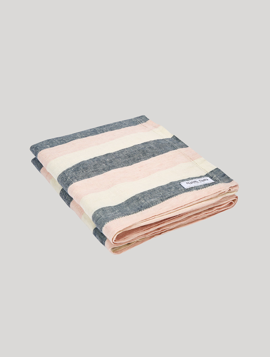 LARGE STRIPE LINEN BEACH TOWEL