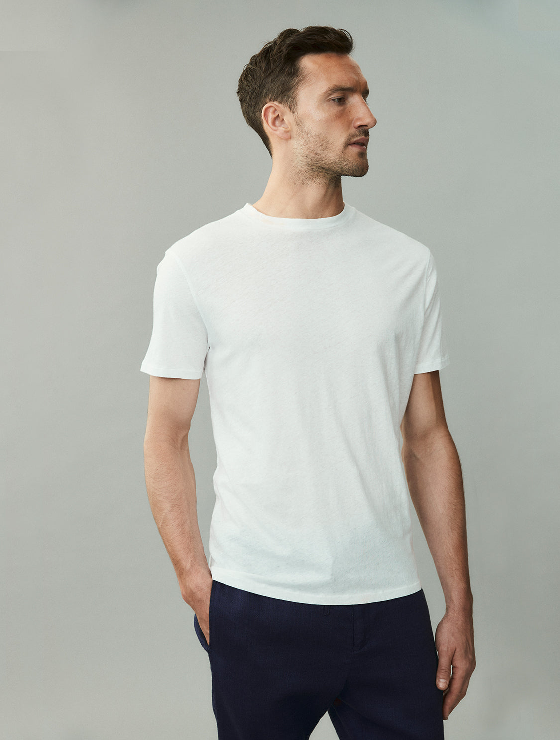 LUCIO LINEN-COTTON T-SHIRT