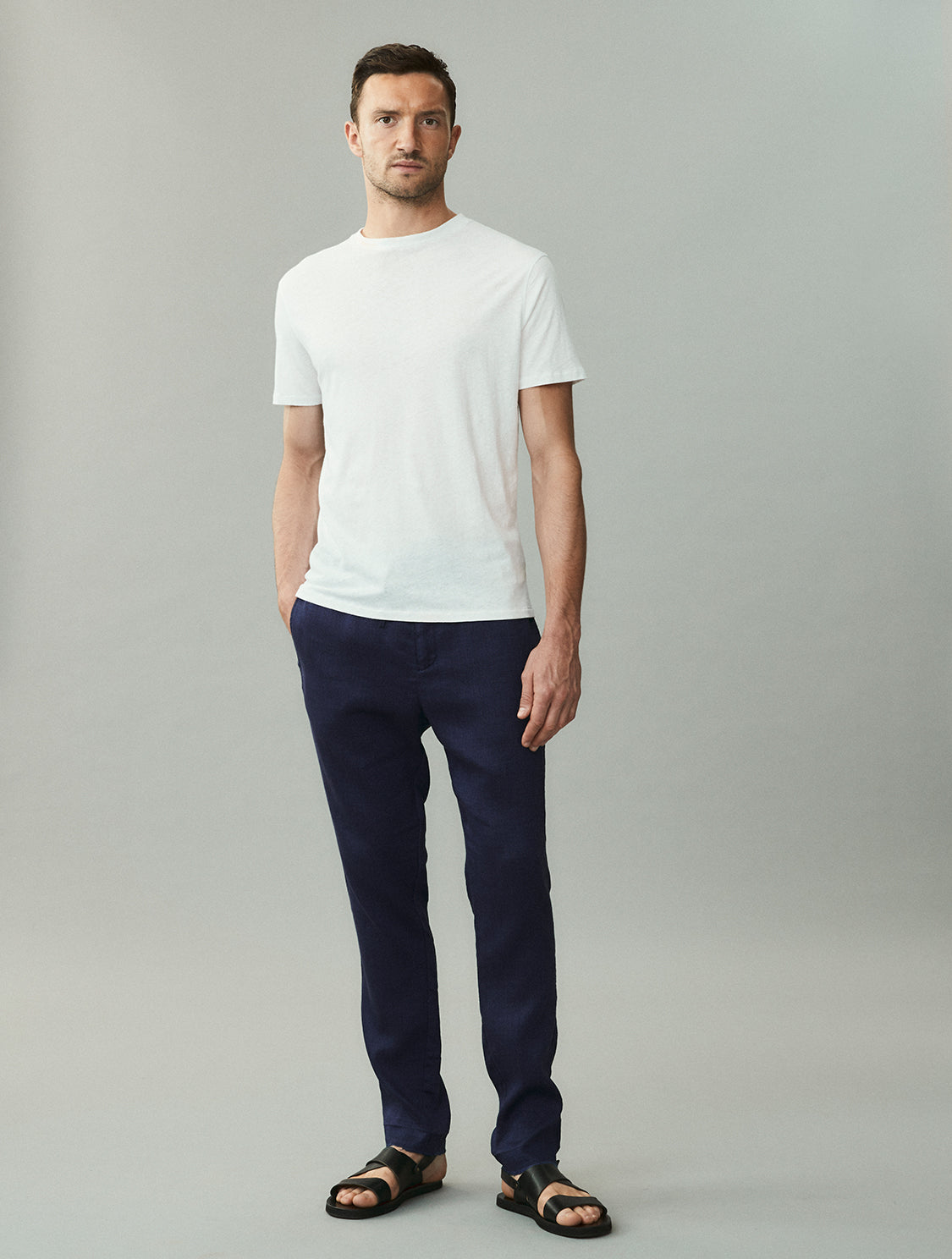 LUCIO LINEN-COTTON T-SHIRT