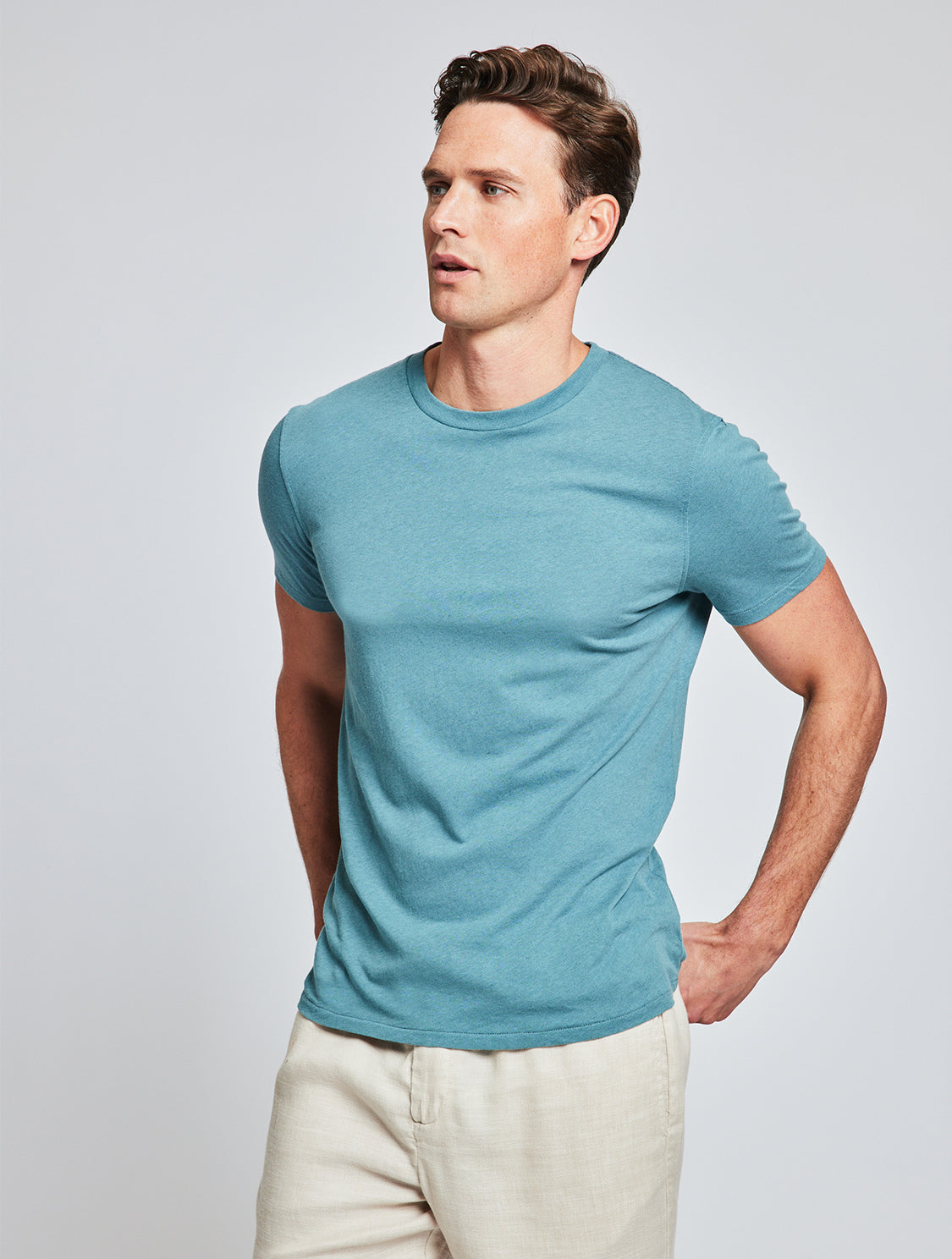 LUCIO LINEN-COTTON T-SHIRT