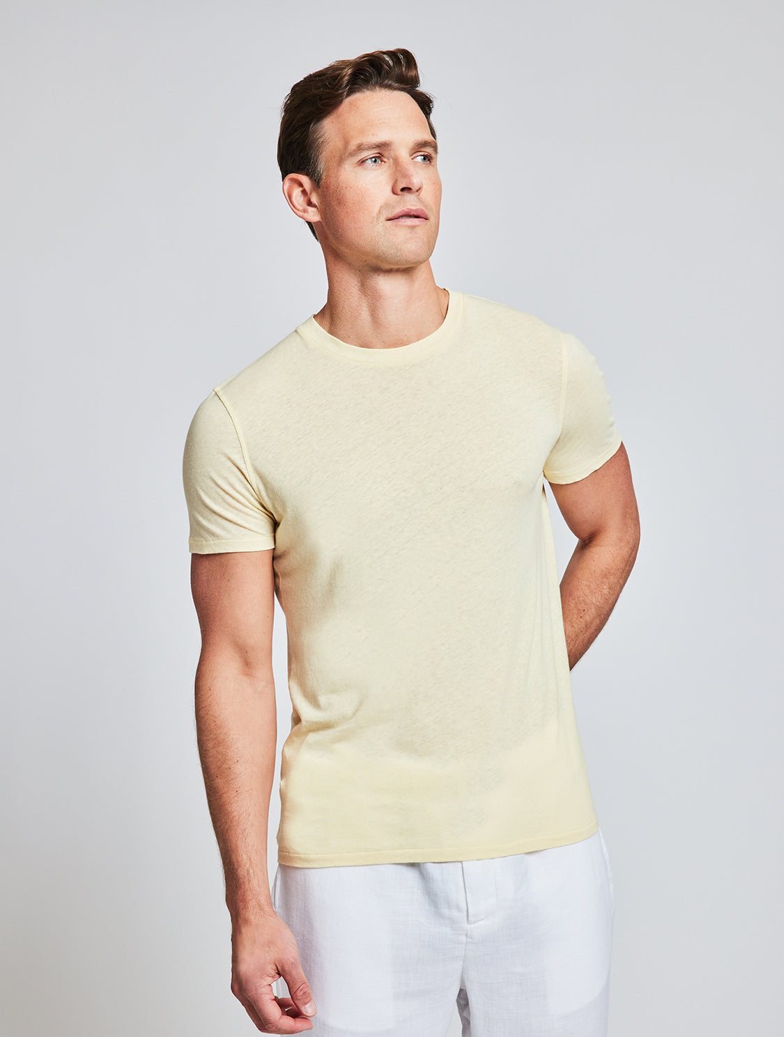 LUCIO LINEN-COTTON T-SHIRT