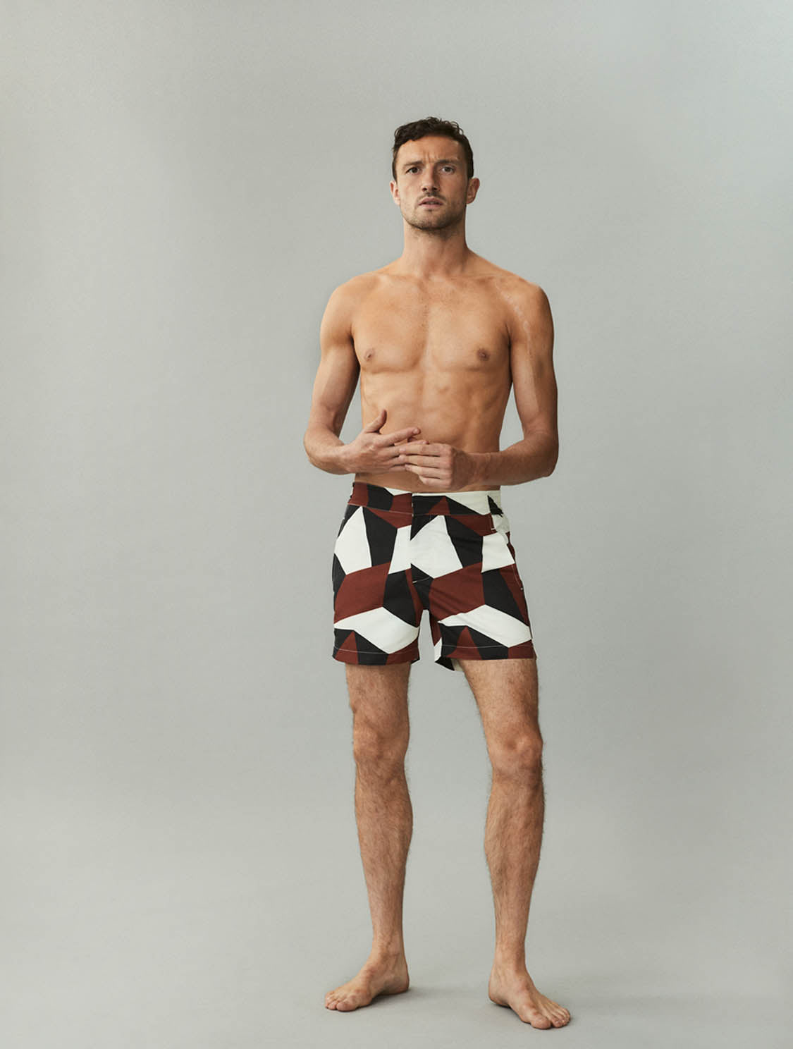 CLASSIC SWIM SHORTS MODERNIST PRINT