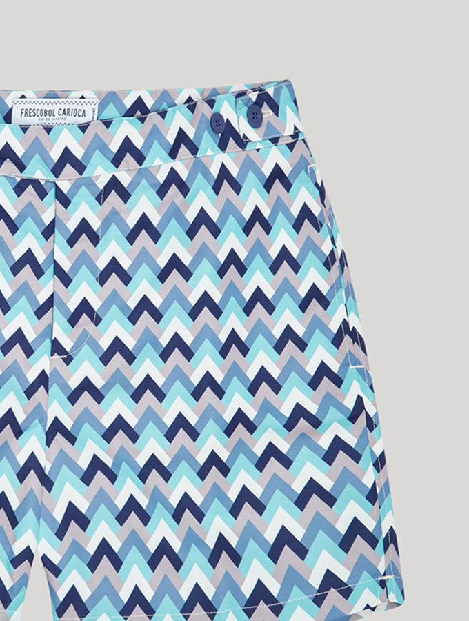 TAILORED SWIM SHORTS PARQUET PRINT