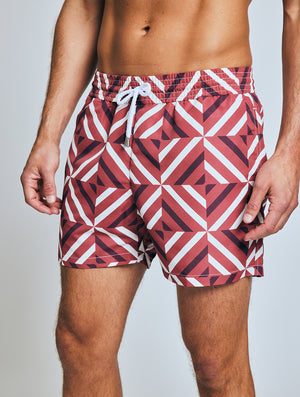 SPORT SWIM SHORTS  ANGRA TILE PRINT