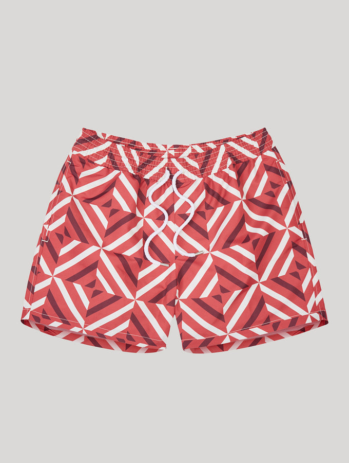 SPORT SWIM SHORTS  ANGRA TILE PRINT