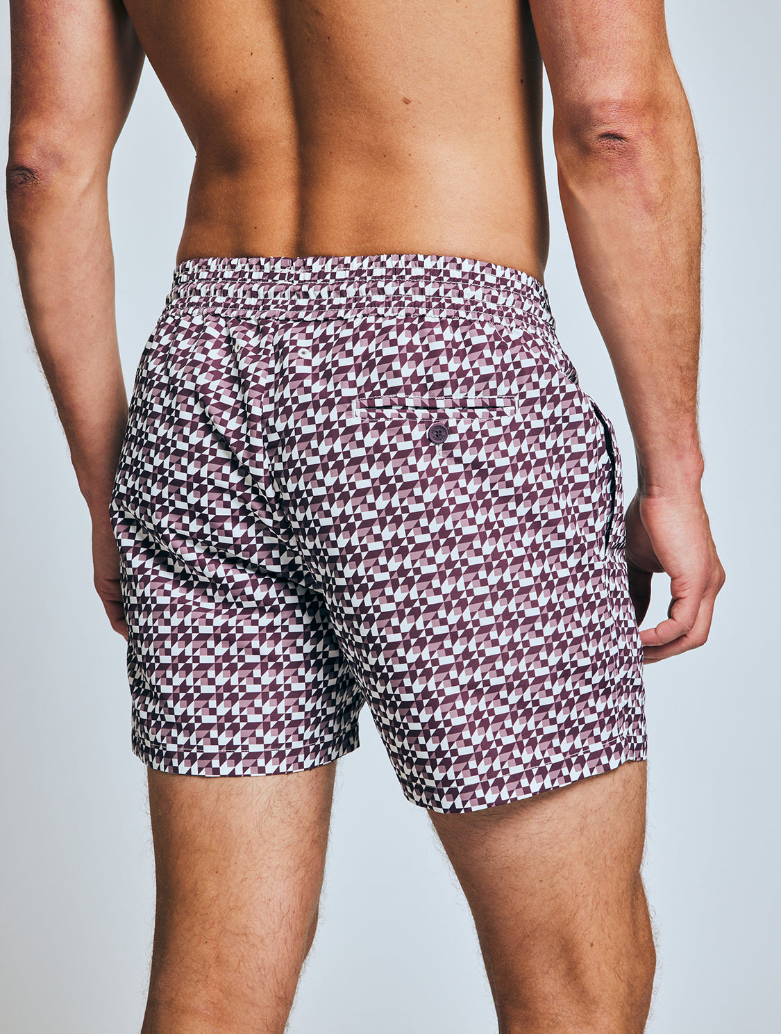 SPORT SWIM SHORTS  SQUARE TILE PRINT