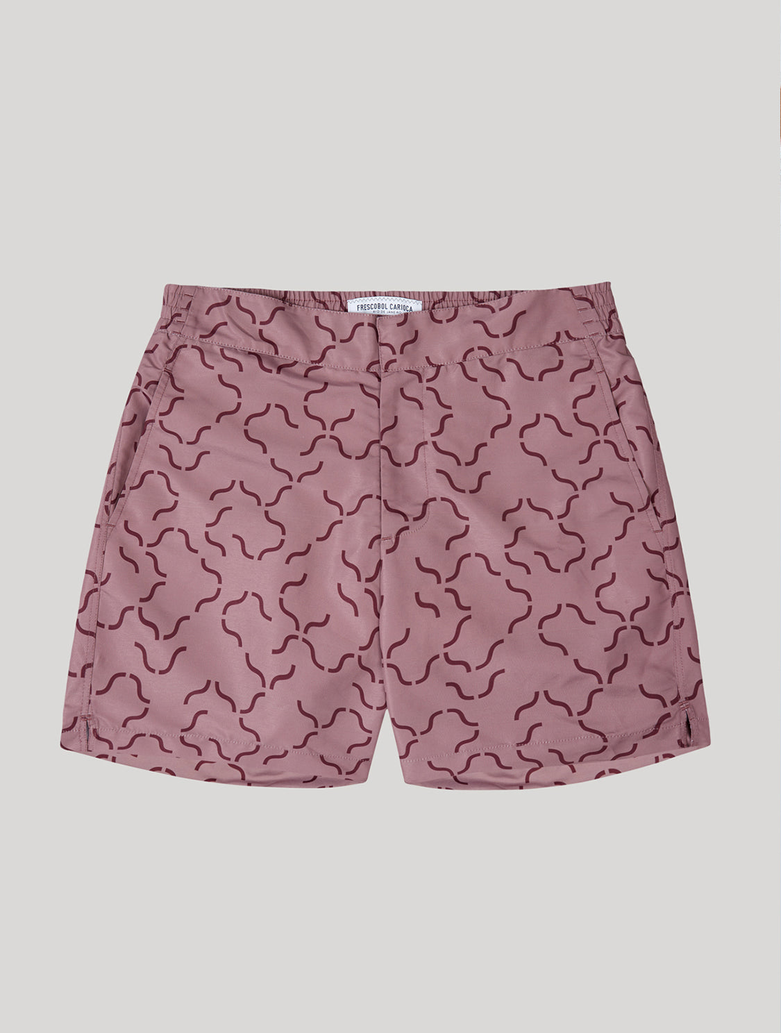 CLASSIC SWIM SHORTS  LINEAR TILE PRINT