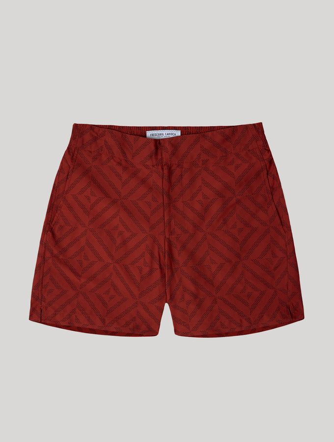 CLASSIC SWIM SHORTS  JACQUARD ANGRA TILE PRINT