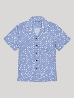 ROBERTO SHIRT LINEAR TILE PRINT