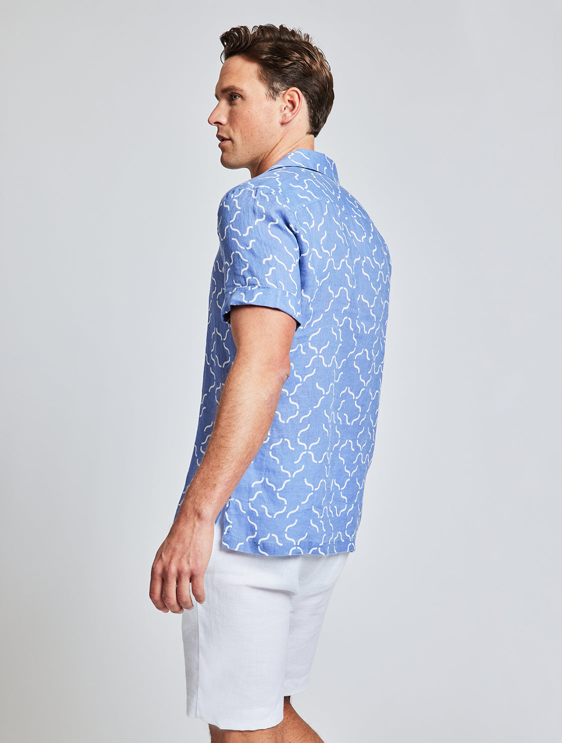 ROBERTO SHIRT LINEAR TILE PRINT