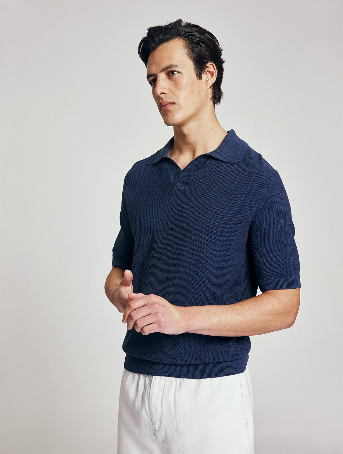 RINO RIBBED KNIT POLO