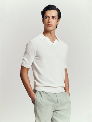 RINO RIBBED KNIT POLO