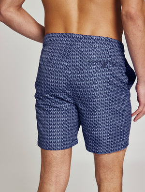 TAILORED SWIM SHORTS MICRO LENCOIS PRINT