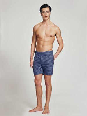 TAILORED SWIM SHORTS MICRO LENCOIS PRINT