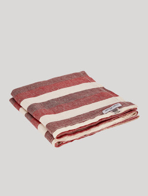 STRIPE LINEN BEACH TOWEL