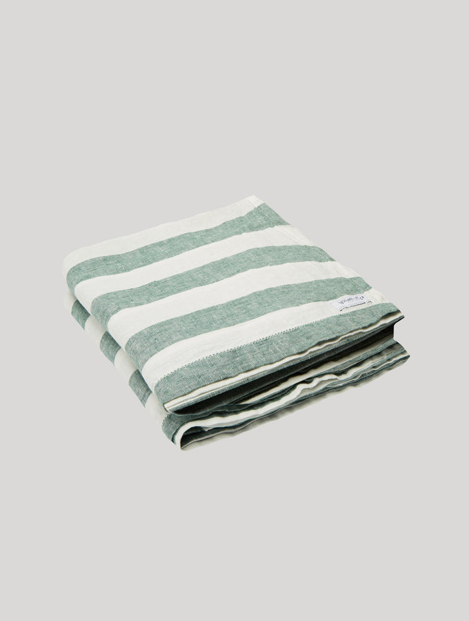 STRIPE LINEN BEACH TOWEL