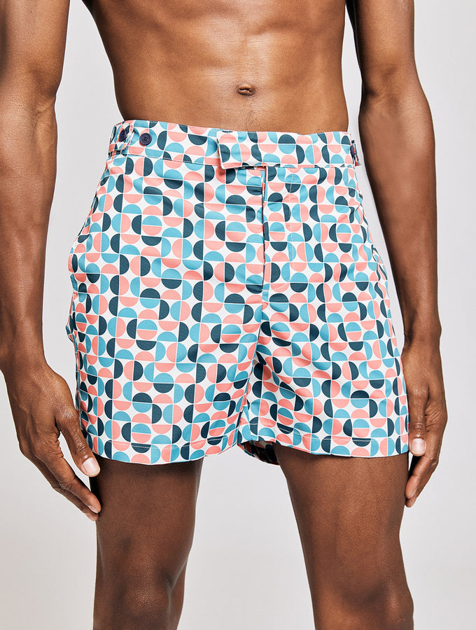 TAILORED SWIM SHORTS SHADE PRINT