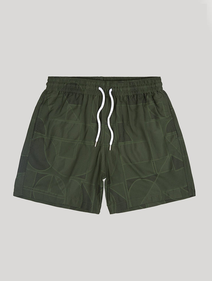 SPORT SWIM SHORTS JACQUARD GEO PRINT