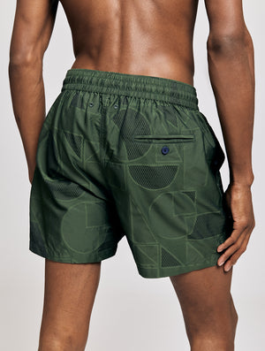 SPORT SWIM SHORTS JACQUARD GEO PRINT